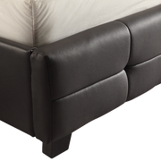 King PU Leather Deluxe Bed Frame Black V63-761365