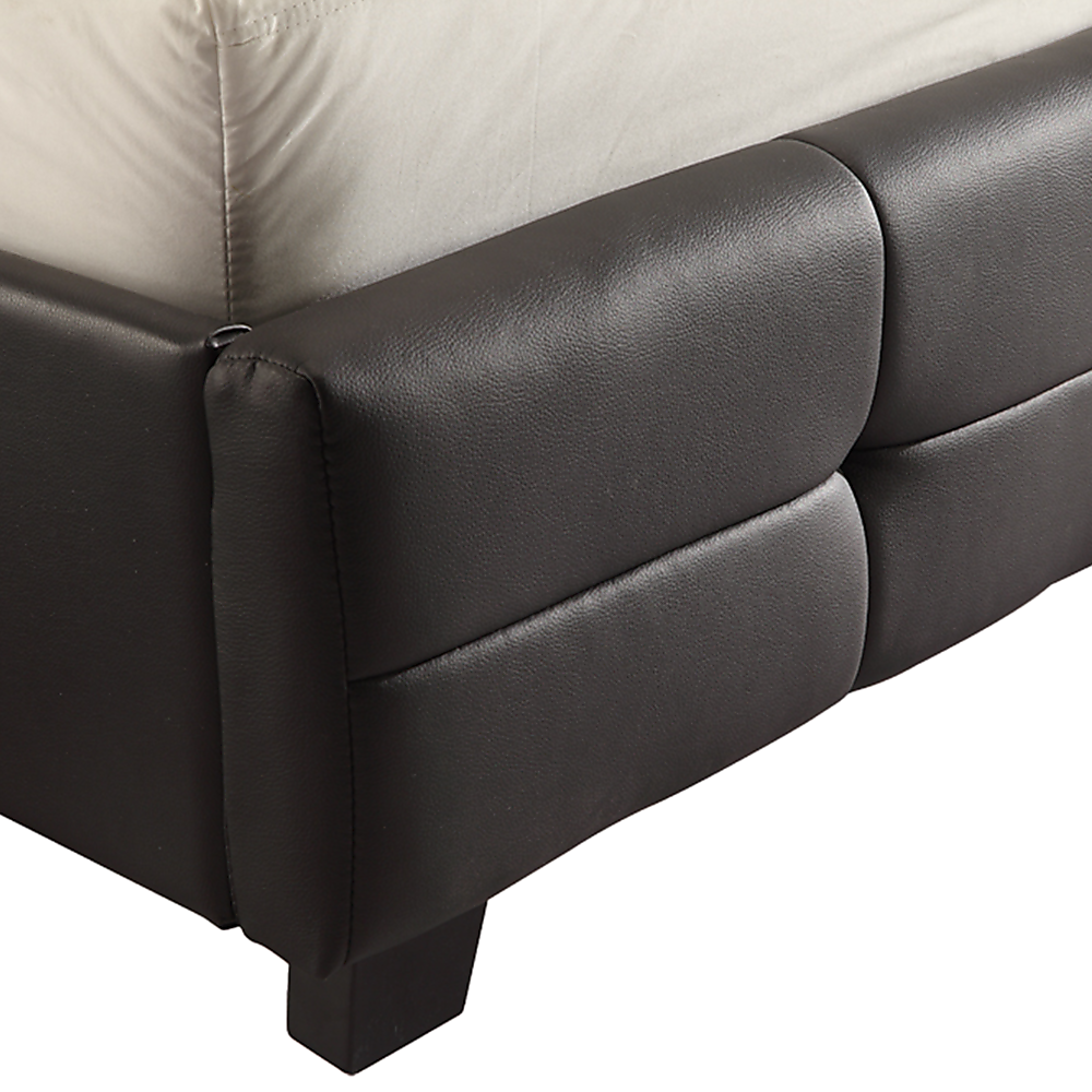 King PU Leather Deluxe Bed Frame Black V63-761365