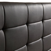 King PU Leather Deluxe Bed Frame Black V63-761365