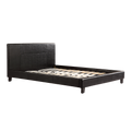 Queen PU Leather Bed Frame Black V63-761375