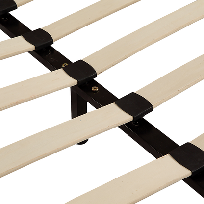 Queen PU Leather Bed Frame Black V63-761375
