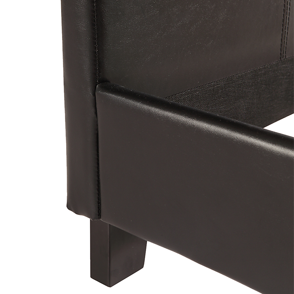Queen PU Leather Bed Frame Black V63-761375