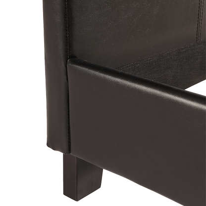 Queen PU Leather Bed Frame Black V63-761375