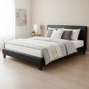 Queen PU Leather Bed Frame Black V63-761375