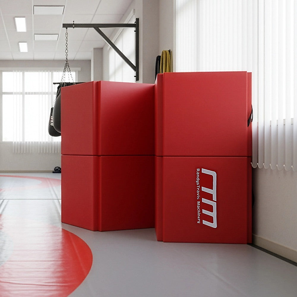 Folding Red Exercise Mat - Gymnastics, Martial Arts, Yoga, Karate & Judo Training V63-766455