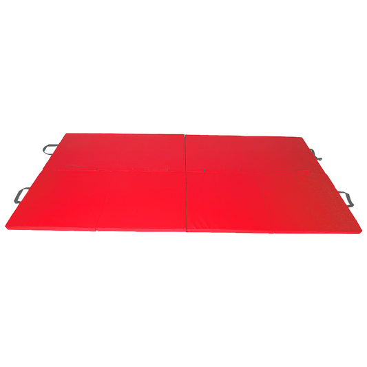 Folding Red Exercise Mat - Gymnastics, Martial Arts, Yoga, Karate & Judo Training V63-766455