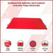Folding Red Exercise Mat - Gymnastics, Martial Arts, Yoga, Karate & Judo Training V63-766455