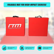 Folding Red Exercise Mat - Gymnastics, Martial Arts, Yoga, Karate & Judo Training V63-766455