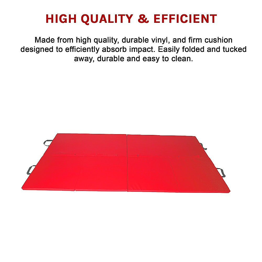 Folding Red Exercise Mat - Gymnastics, Martial Arts, Yoga, Karate & Judo Training V63-766455