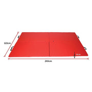 Folding Red Exercise Mat - Gymnastics, Martial Arts, Yoga, Karate & Judo Training V63-766455