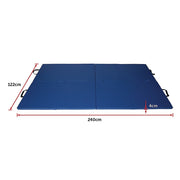 Folding Blue Exercise Mat - Gymnastics, Martial Arts, Yoga, Karate & Judo Training V63-766465