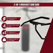 Wall Chin Up & Pull Up Bar with Punching Bag and Speedball Station Combo V63-766475