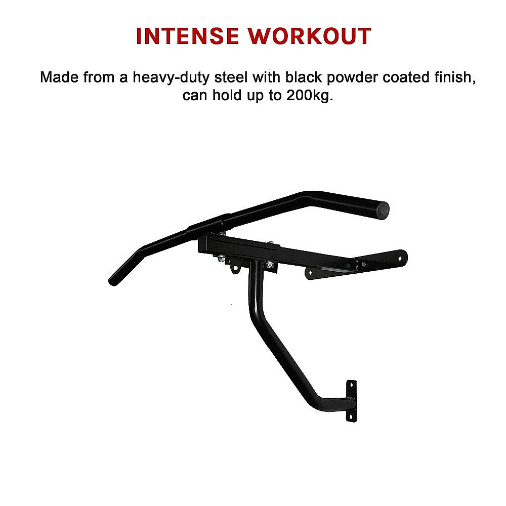 Wall Chin Up & Pull Up Bar with Punching Bag and Speedball Station Combo V63-766475