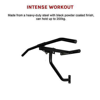 Wall Chin Up & Pull Up Bar with Punching Bag and Speedball Station Combo V63-766475