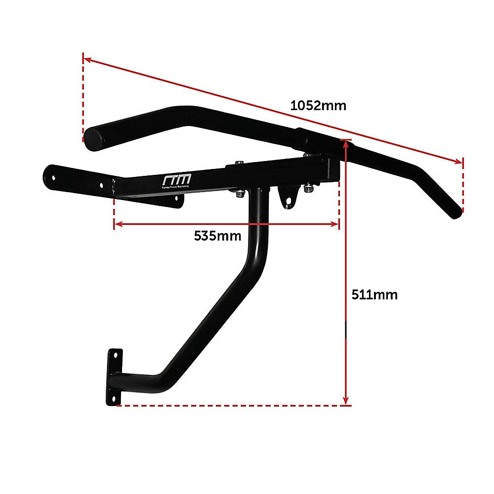 Wall Chin Up & Pull Up Bar with Punching Bag and Speedball Station Combo V63-766475