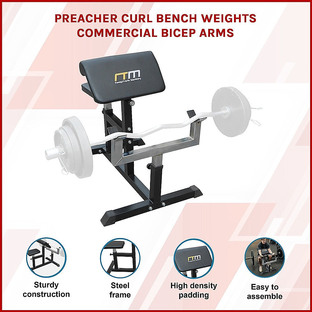 Preacher Curl Bench - Commercial Weight Bench for Bicep and Arm Workouts V63-766485
