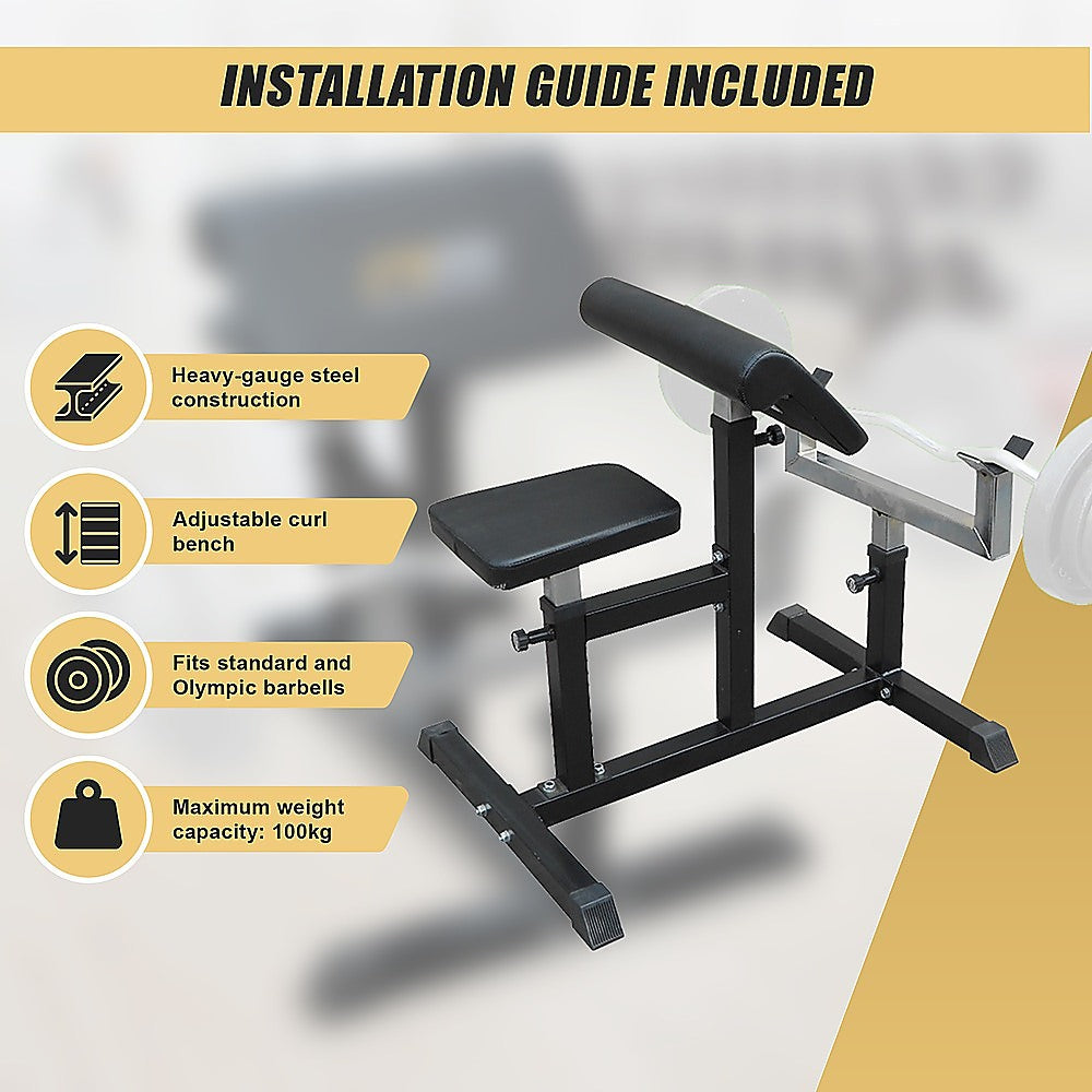 Preacher Curl Bench - Commercial Weight Bench for Bicep and Arm Workouts V63-766485