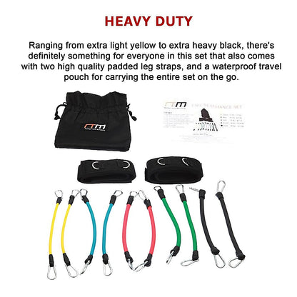 13PC Resistance Bands Set - Fitness Exercise Tubes with Handles & Leg Bands V63-766505