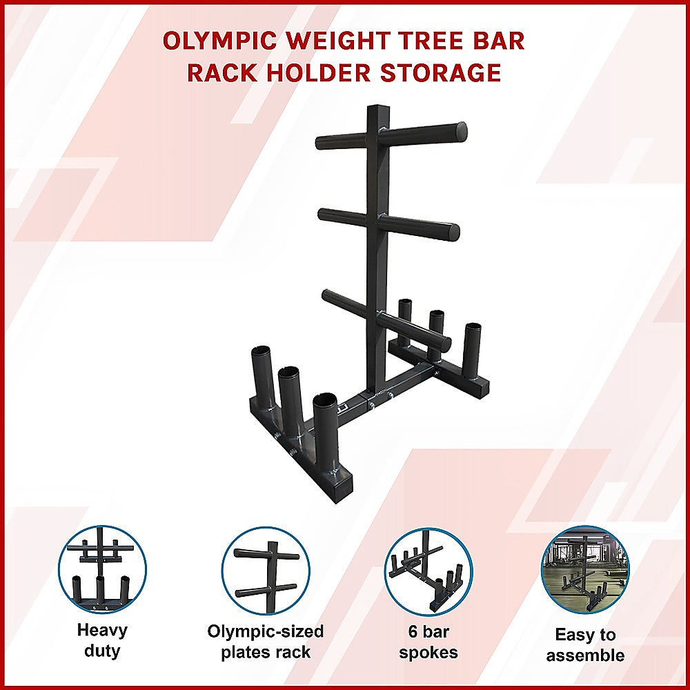 Olympic Weight Tree Bar Rack Holder Storage V63-766605