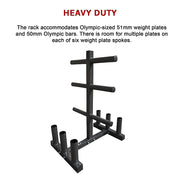 Olympic Weight Tree Bar Rack Holder Storage V63-766605