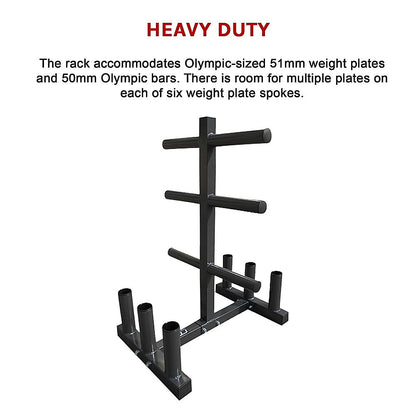 Olympic Weight Tree Bar Rack Holder Storage V63-766605