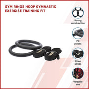 Gymnastic Rings - Adjustable Exercise Training Rings for Home & CrossFit Workouts V63-766635