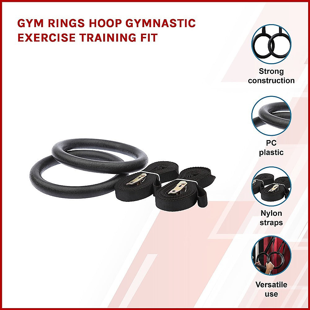 Gymnastic Rings - Adjustable Exercise Training Rings for Home & CrossFit Workouts V63-766635