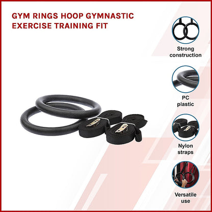 Gymnastic Rings - Adjustable Exercise Training Rings for Home & CrossFit Workouts V63-766635