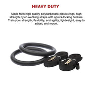 Gymnastic Rings - Adjustable Exercise Training Rings for Home & CrossFit Workouts V63-766635