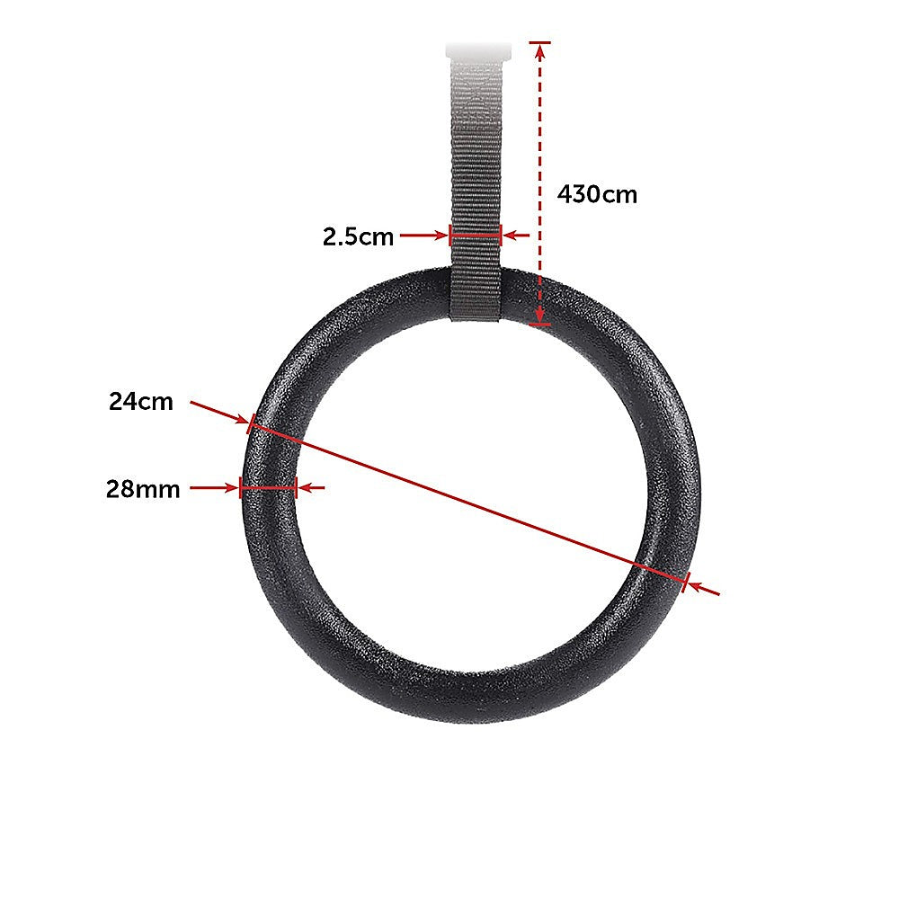 Gymnastic Rings - Adjustable Exercise Training Rings for Home & CrossFit Workouts V63-766635