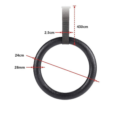 Gymnastic Rings - Adjustable Exercise Training Rings for Home & CrossFit Workouts V63-766635