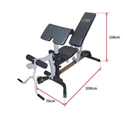 FID Flat Incline Decline Bench Press w/ Leg Extension V63-766645
