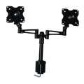 Two-Screen 10-25" Desk Monitor TV Plasma LED LCD Work Mount V63-767985