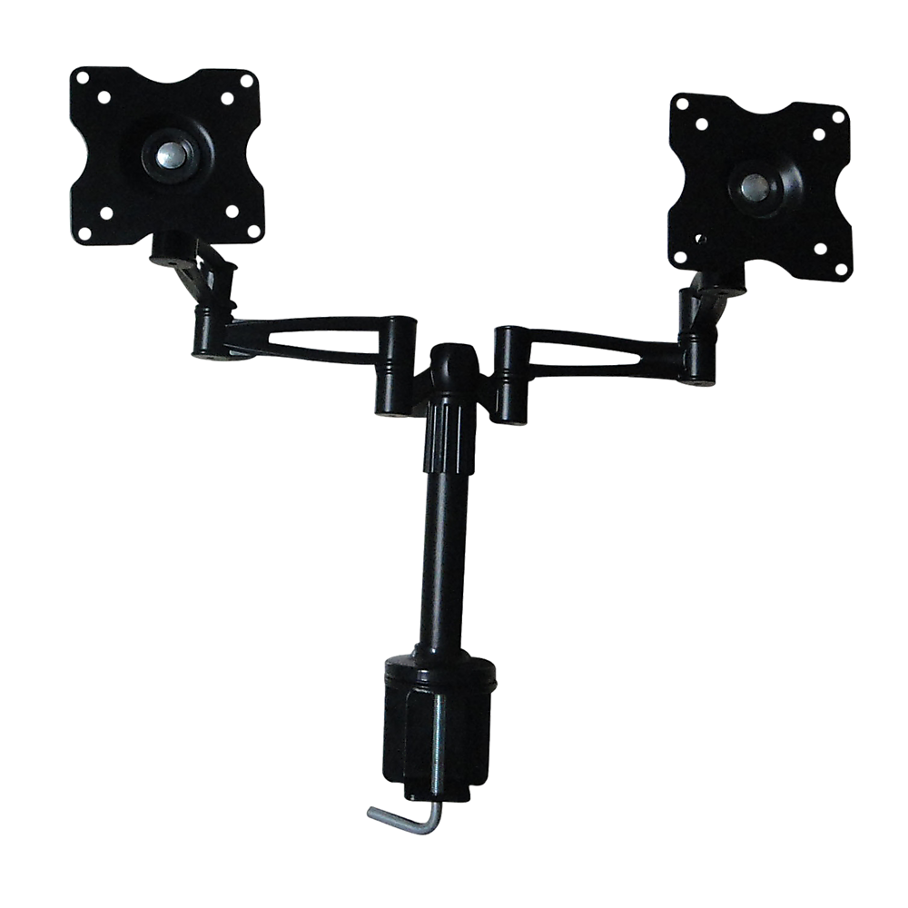 Two-Screen 10-25" Desk Monitor TV Plasma LED LCD Work Mount V63-767985