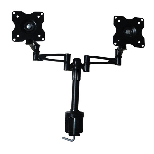 Two-Screen 10-25" Desk Monitor TV Plasma LED LCD Work Mount V63-767985