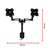 Two-Screen 10-25" Desk Monitor TV Plasma LED LCD Work Mount V63-767985