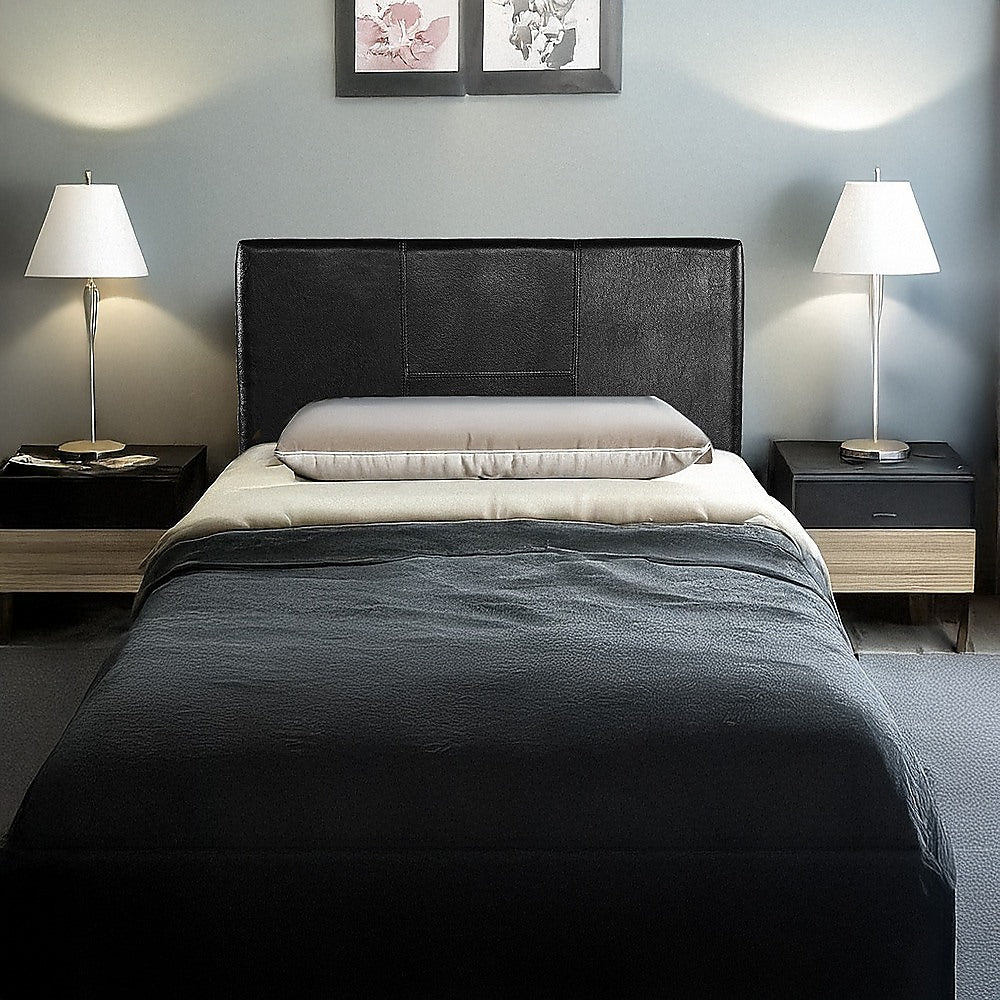 PU Leather Single Bed Headboard Bedhead - Black V63-768065
