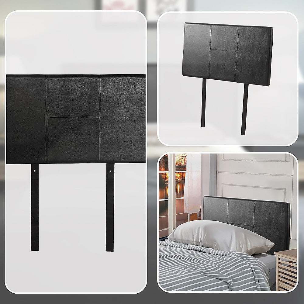 PU Leather Single Bed Headboard Bedhead - Black V63-768065