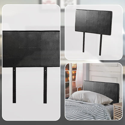 PU Leather Single Bed Headboard Bedhead - Black V63-768065