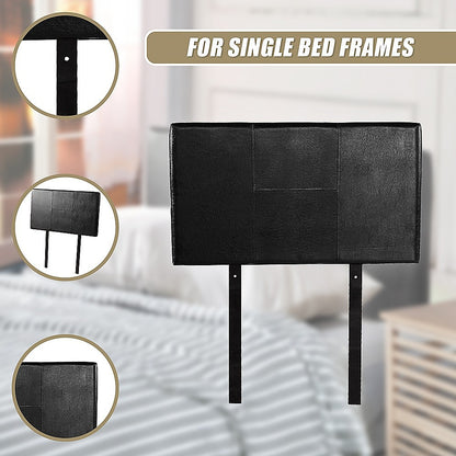 PU Leather Single Bed Headboard Bedhead - Black V63-768065