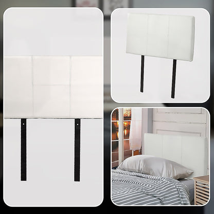 PU Leather Single Bed Headboard Bedhead - White V63-768085