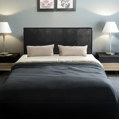 PU Leather Double Bed Headboard Bedhead - Black V63-768095
