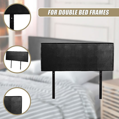 PU Leather Double Bed Headboard Bedhead - Black V63-768095