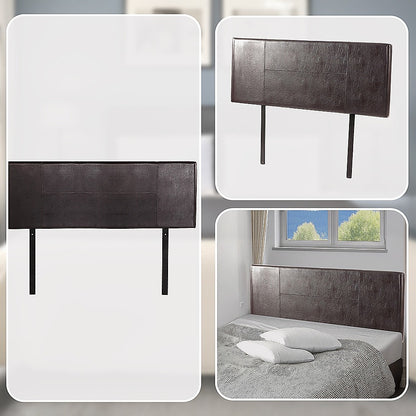 PU Leather Queen Bed Headboard Bedhead - Brown V63-768135