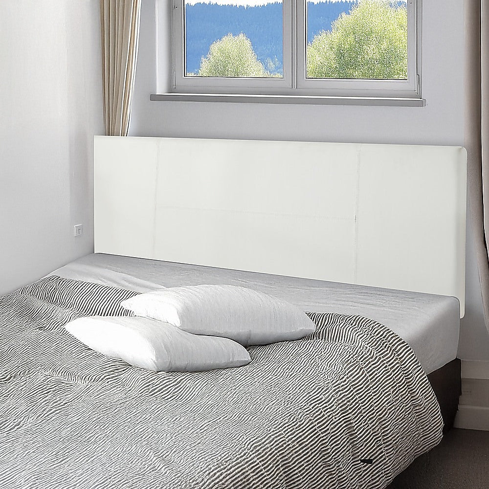 PU Leather Queen Bed Headboard Bedhead - White V63-768145