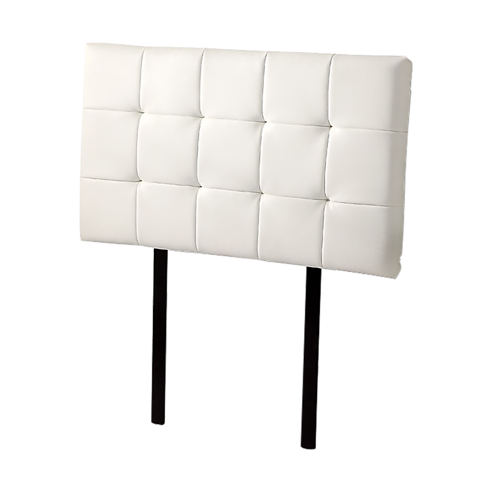 PU Leather Single Bed Deluxe Headboard Bedhead - White V63-768205
