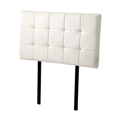 PU Leather Single Bed Deluxe Headboard Bedhead - White V63-768205