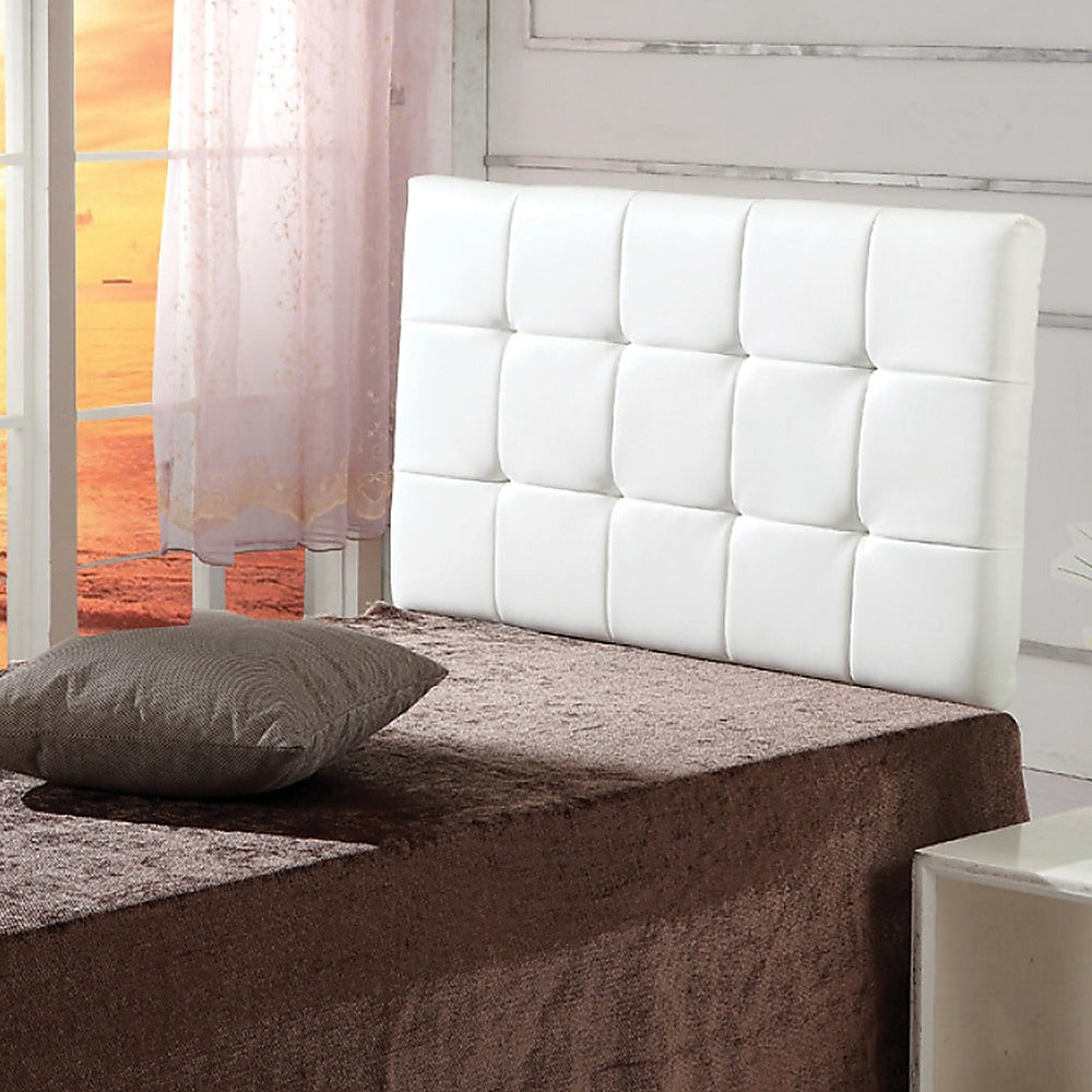 PU Leather Single Bed Deluxe Headboard Bedhead - White V63-768205