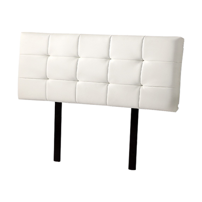 PU Leather Double Bed Deluxe Headboard Bedhead - White V63-768235
