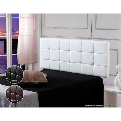 PU Leather Double Bed Deluxe Headboard Bedhead - White V63-768235